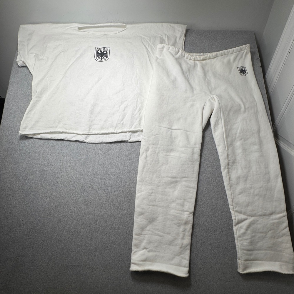 YZY YEEZY YE Vultures Kanye West White Shirt‎ Sweatpants Set Oversized Small USA